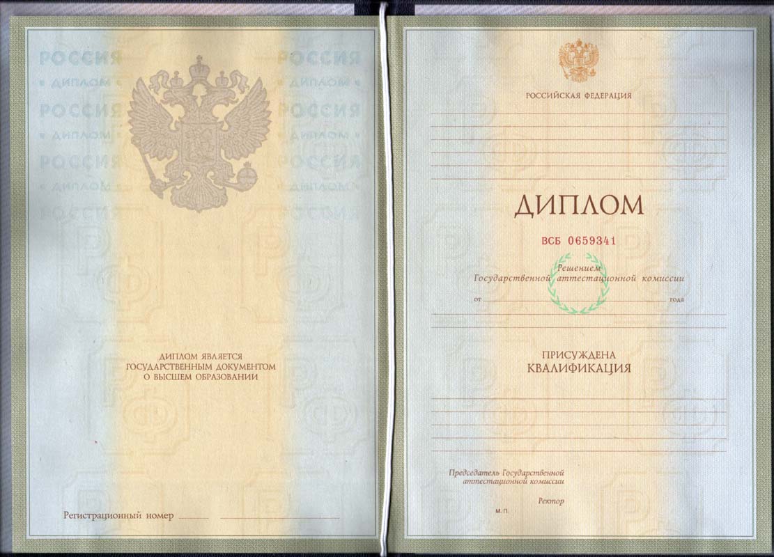 Диплом вуза 2002-2009г.